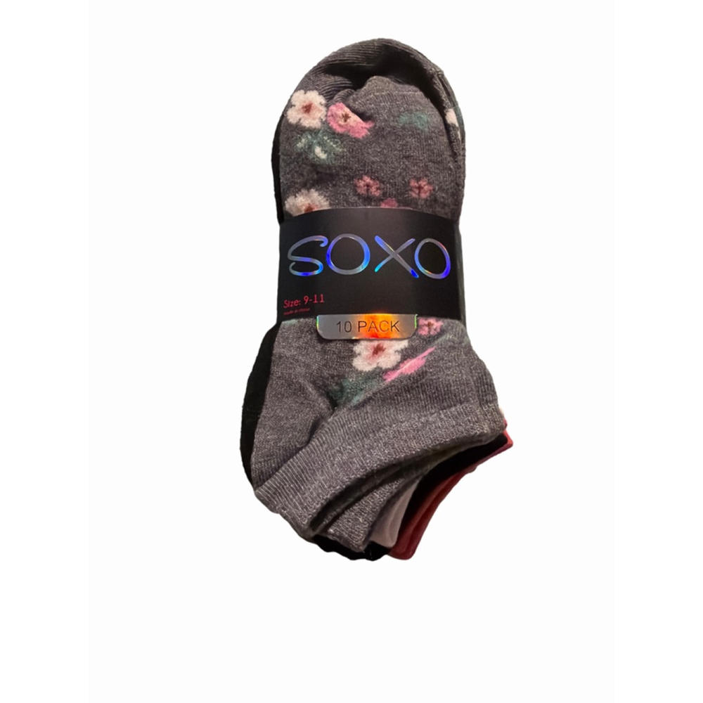 Women's SOXO Ankle Socks- 10 Pair Pack